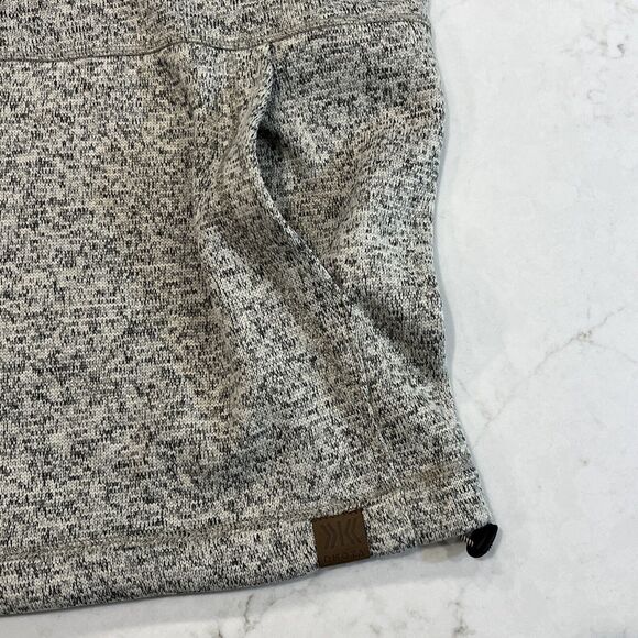 Dakota Grizzly NEW L Dobbs Fleece 1/4 Snap Pullover Jacket Sweater Cream Gray - Picture 4 of 11